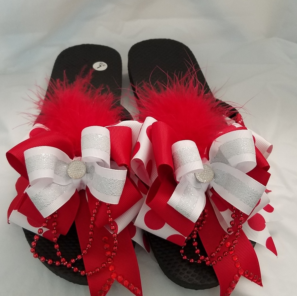 Custom designed flip flops